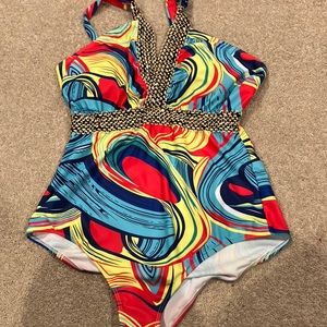 48. Mairbeon Monokini Deep V Bathing Suit XXL